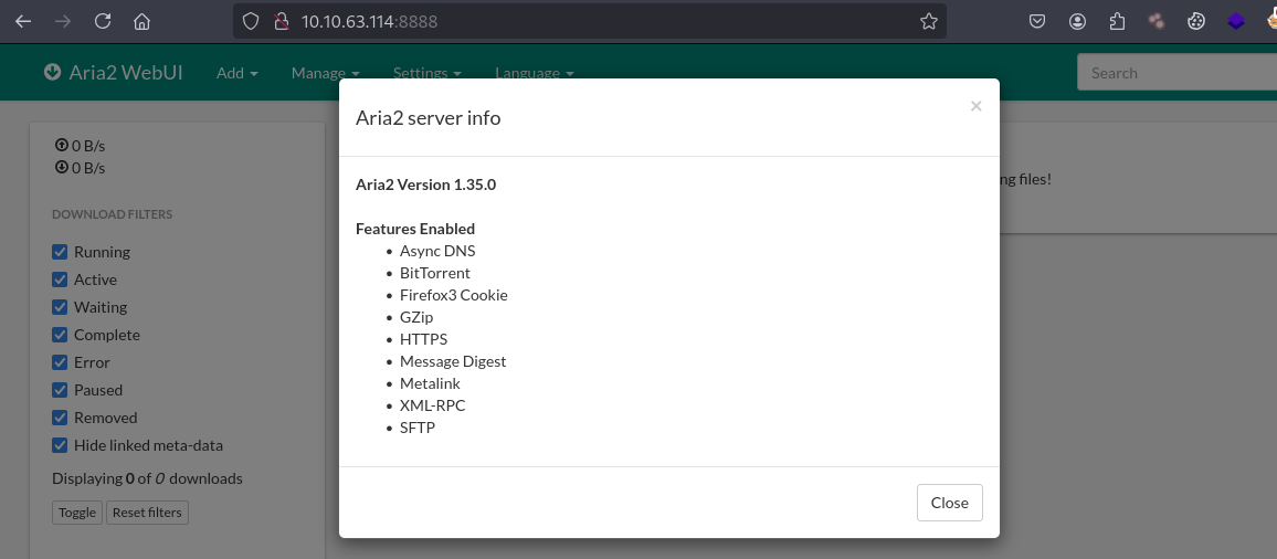 aria2 webUI